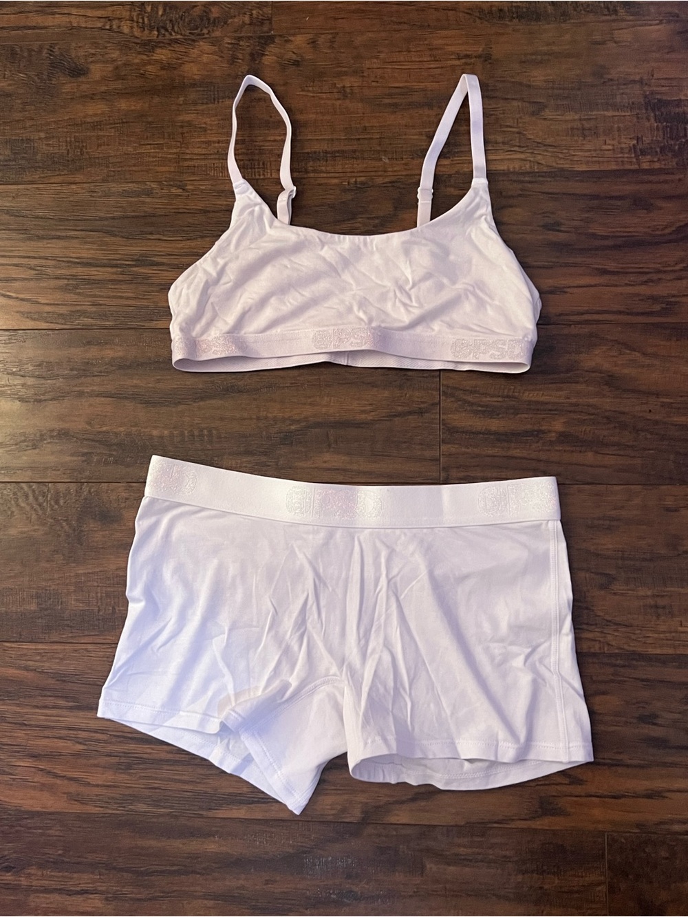 PSD White Seamless Bralette & Boyshort Set